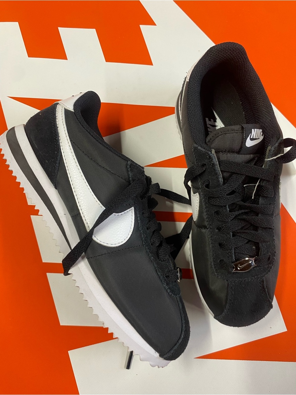 NEW Women's Nike Cortez TXT Nylon Black White OG Shoes